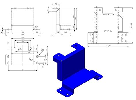 2d sheet metal drawings|simple sheet metal drawings.